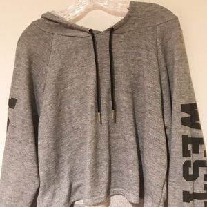 Charlotte Russe West Coast Cropped Hoodie